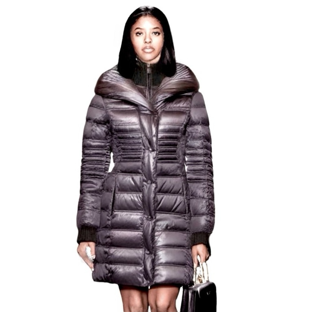 VS Moda International Pewter Puffer Jacket, Size XS